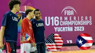 FIBA U16 Americas Championship 2023 | PUERTO RICO vs USA | 2nd Game Highlights | FELIPE QUINONES