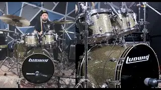 LUDWIG Keystone Titanium Glitter Made in USA com Renan Garcia