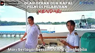 PROSES OLAH GERAK DUA KAPAL PELNI DI PELABUHAN KENDARI. 