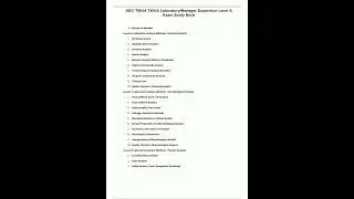 ABCTWUA TWUA Laboratory Manager Supervisor Level A Exam Study Book1785 video
