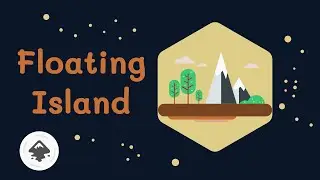 Inkscape Flat Style SVG Tutorial - How to Draw Flat Design Floating Island