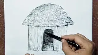 How to draw Tribal House