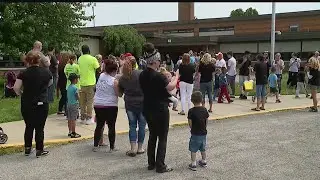 Parents gather&nbsp;to applaud students as they take last walk out of Boardman school