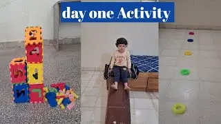 First  Day Baby Activity vlog video 🤩 Baby Jummping,Alfabet, & slider fan Activity video 🤗