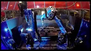Enterprise Welding | Dual Robot Yaskawa ArcWorld 6000 Weld Cell in Action