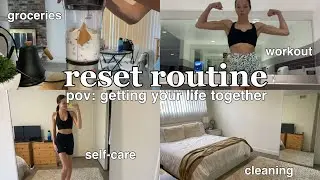 POST TRAVEL RESET ROUTINE | grocery shopping, working out, cleaning, self care!