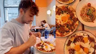¡COMIENDO en el RESTAURANTE MÁS SALUDABLE de mi PAÍS!  *Pizza, tacos...*