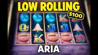 Can You Low Roll at Aria? 🤔 $100 Slot Challenge Results!