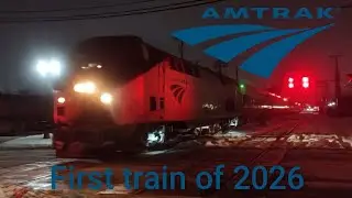 🚆🚆🚆(First train of 2026) Amtrak 57 P42DC leads the Wolverine Service 355 with a horn show🚆🚆🚆