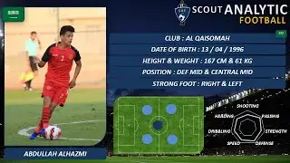ABDULLAH ALHAZMI ( 2021 - 2022 ) ( DEFENSIVE MIDFIELDER & CENTRAL MIDEFIELDER - AL QAISOMAH SAUDI )