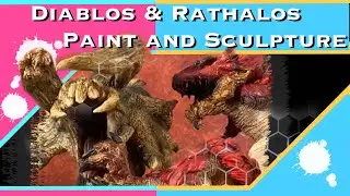 Diablos and Rathalos Monster Hunter Movie Sculpture and Paint/ Airbrush