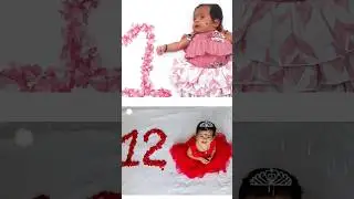 1 to 12 months Baby photoshoot ideas at home ||Easy photoshoot ideas at home || #cute #baby #shorts