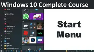 Windows 10 Complete Course | Windows 10 Start Menu | Urdu/Hindi