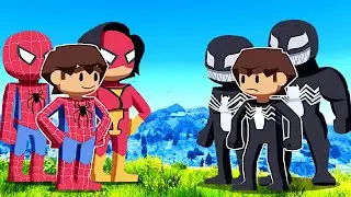 SPIDERMAN FAMILY VS VENOM FAMILY In GTA 5!
