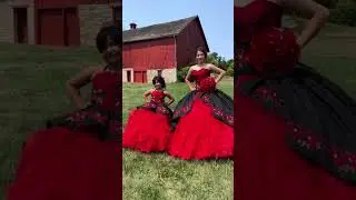 3 years old and 15 years old #charra #quincea&ntilde;era #damadehonor #quincea&ntilde;eradress #quinceideasforyou
