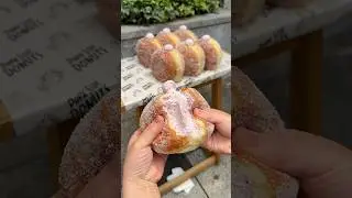 Fried Raspberry Cream Donuts🍓