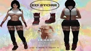 Second Life | EDStore - Boots - Edition Lockhart - Red V1- Legacy & MeshBody Classic.