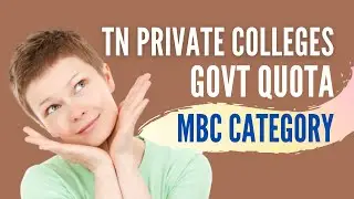 Tamil Nadu MBBS Cutoff | MBC Category | Private Colleges Government Quota