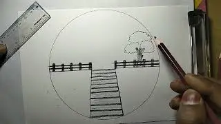 how to draw #easy land space drawing