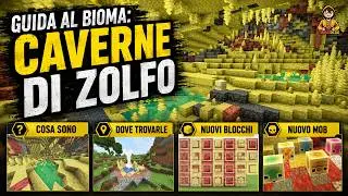Sulfur Caves Guide 🌋🔥 New Minecraft Biome 🔥🗻 Sulfur Caves Minecraft Complete Guide