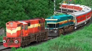 WDM3D RESCUE WDG4 LHB RED EXPRESS TRAINS | BUMPY RAILROAD | Train Simulator | Railworks | NTG GAMING