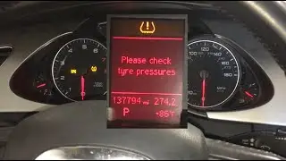 Сброс давления в шинах Audi A4 B8 2008-2012 Проверка давления в шинах
