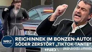 LINKE: Reichinnek im Bonzen-Auto! &ndash; S&ouml;der zerst&ouml;rt &bdquo;Sozialistische TikTok-Tante&ldquo; komplett!