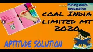 Coal India limited management trainne (cil mt) aptitude solution 2020 with tricks for quick answer.