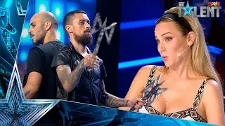 Un CUCHILLO cae cerca de la mesa del jurado en la actuaci&oacute;n | Audiciones 1 | Got Talent Espa&ntilde;a 2021