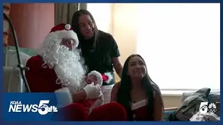Santa Claus visits newborns in NICU at St. Joseph Hospital in Denver