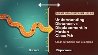 Distance and Displacement | Topic 2 - part 2 | Class 9th | MOTION | chapter 8 Science | SenseHigh2.0