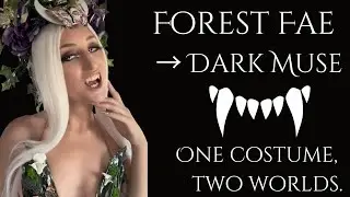 From Forest Fae to Dark Fantasy Mushroom Muse | Costume Transformation Challenge | Jasmine Enchanted