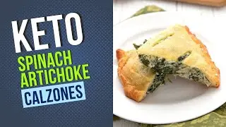 KETO CALZONE | fathead dough stuffed with spinach and artichokes!