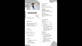 White Grey Simple Veterinarian Pet Doctor CV Resume_ Modern Design