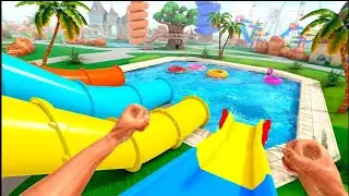 YENİ LİSANSLA BİRLİKTE SONUNDA BÜYÜK KAYDIRAK AÇTIM 🤩 WATERPARK SİMÜLATÖR 