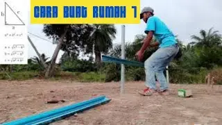 cara buat rumah.#part1.cara siku bangunan sebelum buat pondasi.