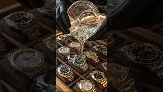 Rolex watch floor decoration 😱 #decor #timelapse #shorts
