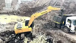 Hyundai 210 working haiwa loading live🤫|
