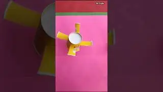 How to make a new viral paper cup Helicopter , homemade amezing spinning paper Cup helicopter