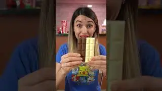She made a delicious Black And White Chocolate Bar 🍫 #funny #shorts