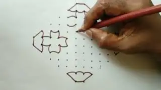 Margali easy flower kolam 12*2