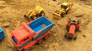 Rickshaw khilona mudding jcb challenge toys | dumper truck mudding jcb khilona toys |