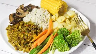 Tasty Curry Lentils Dinner|| Quinoa Rice Blend || Stir Fry veggies