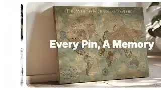 Custom Push Pin World Map Wall Art Canvas Print - Where Have You Been Map with Pin Canvas Print