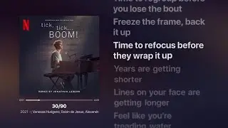 Andrew Garfield  - 30/90 (Lyrics) | tick, tick... BOOM! (Soundtrack from the Netflix Film)