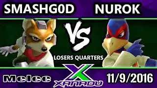 S@X 175 - SmashG0D (Fox) Vs  Nurok (Falco) - SSBM Losers Quarters - Smash Melee