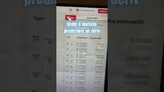 Under 4 markets predictions on deriv #deriv #binaryindicator #binaryoptions #trading #money