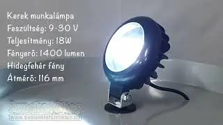 LED munkal&aacute;mpa vet&iacute;tőlencs&eacute;vel 12/24V kerek (KMLX5541)