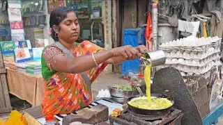 Lady Making World's Best Egg Dish From Scratch at Extreme Level in Kolkata | Indian Food