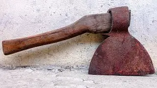 Реставрация большого топора для мясников
